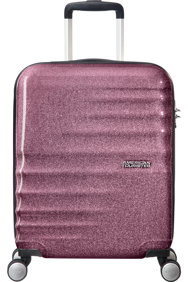 American Tourister Wavebreaker Spinner 55cm  Lilac Sparkle