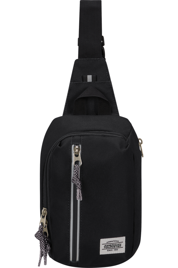 American Tourister Brightup Sling Bag Zip  Black