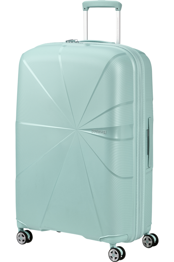 American Tourister StarVibe Spinner Expandable TSA 77cm  Metallic Surf Blue