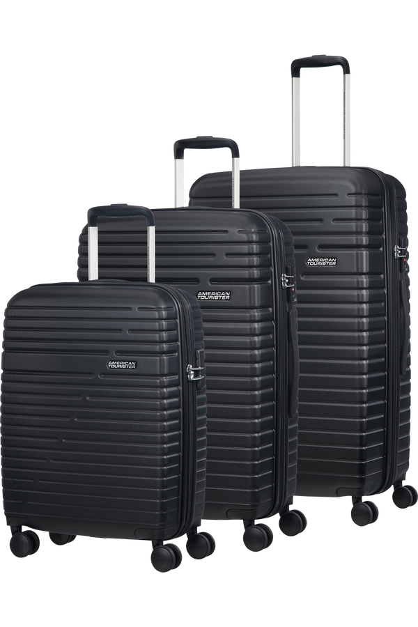 American Tourister Aero Racer 3 PC Set A  Jet Black