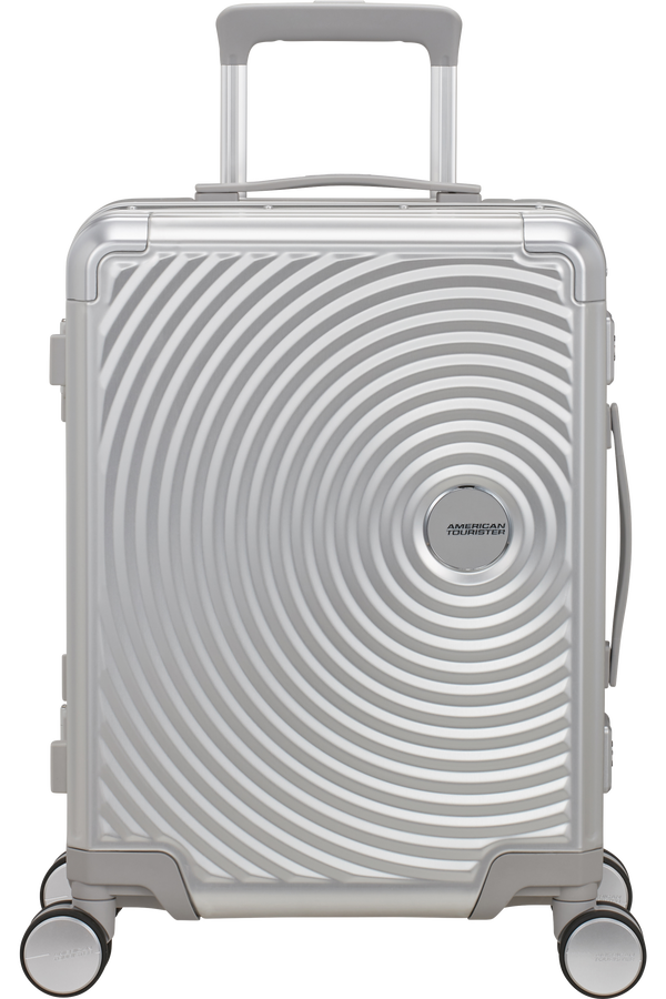 American Tourister Soundbox Alu Spinner TSA 55cm  Silver