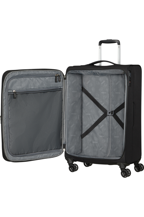 American Tourister Aerospin Spinner Expandable M  Black