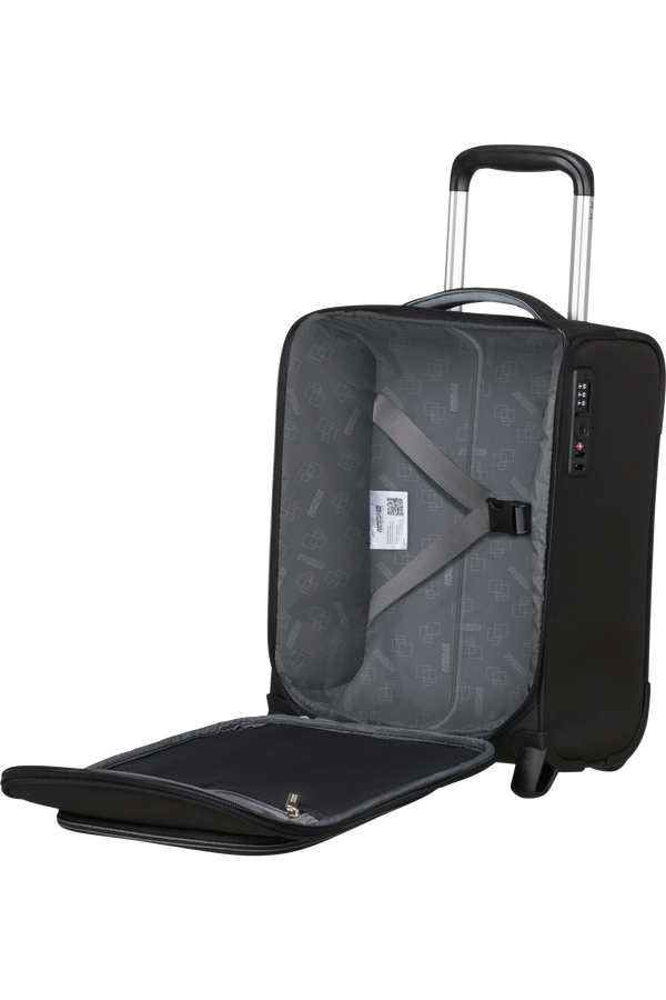 Cloudrider S/M Upright (2 wheels) | American Tourister Cloudrider Upright Underseater Tsa  Jet Black