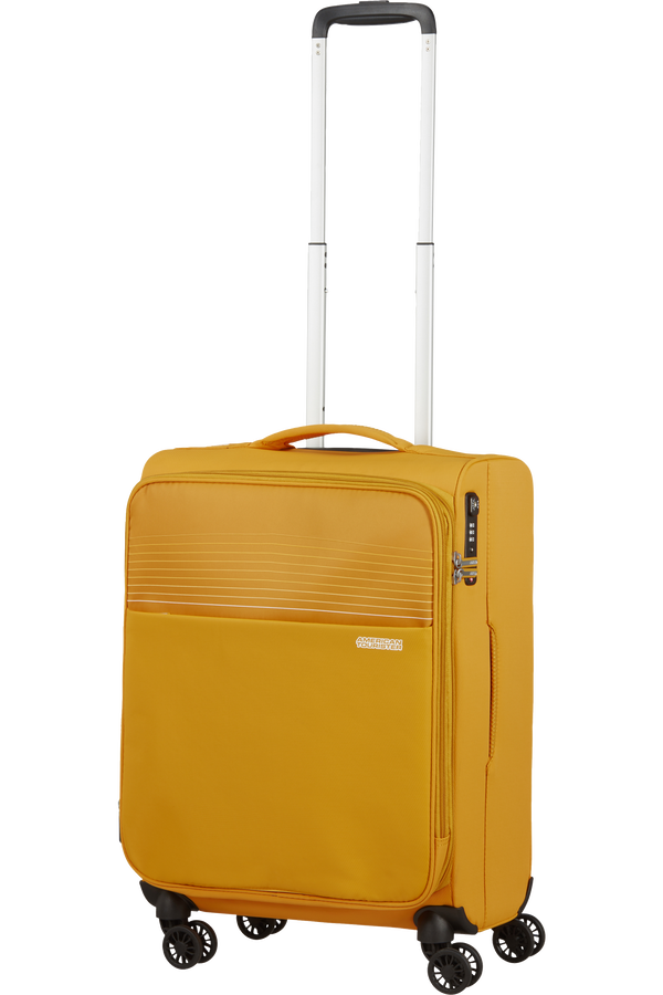 American Tourister Lite Ray Spinner TSA Expandable 55cm  Golden Yellow