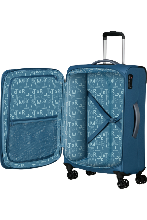 American Tourister Pulsonic Spinner Expandable 68 cm  Coronet Blue