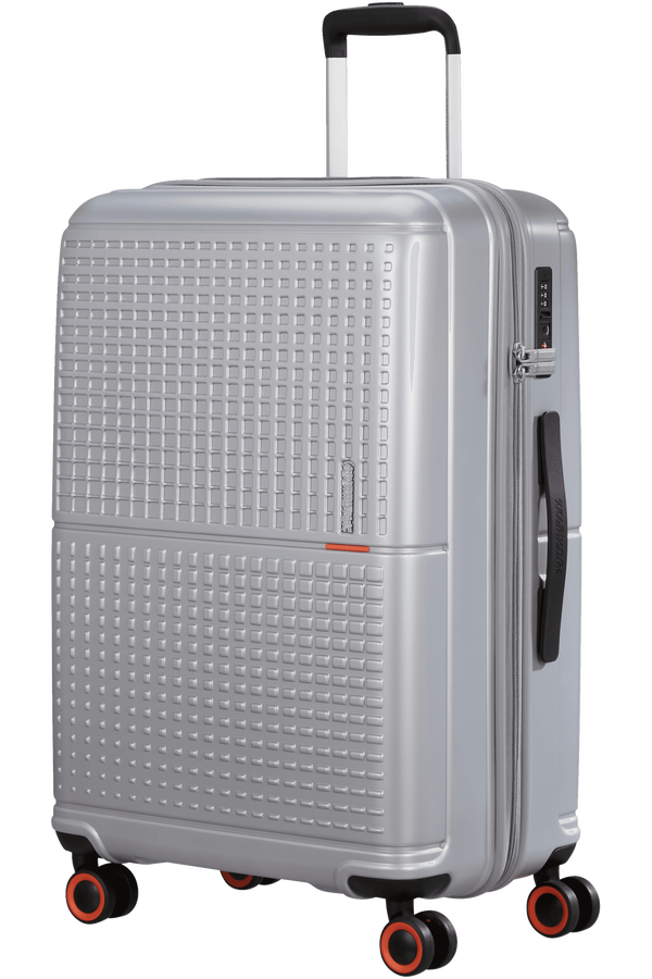 American Tourister Geopop Spinner 67/24 Tsa. 67cm  Argent Métallique