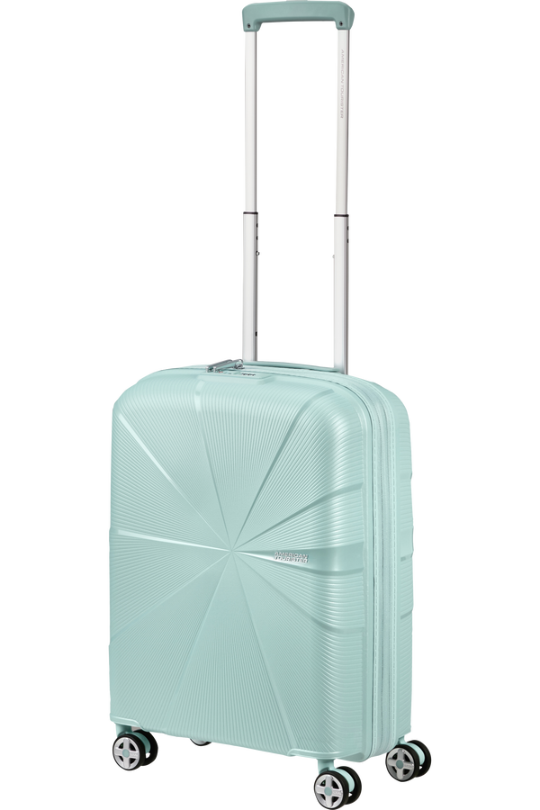 American Tourister StarVibe Spinner Expandable TSA 55cm  Metallic Surf Blue