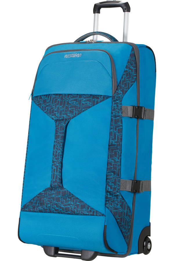 American Tourister Road Quest Duffle with Wheels L Bluestar Print