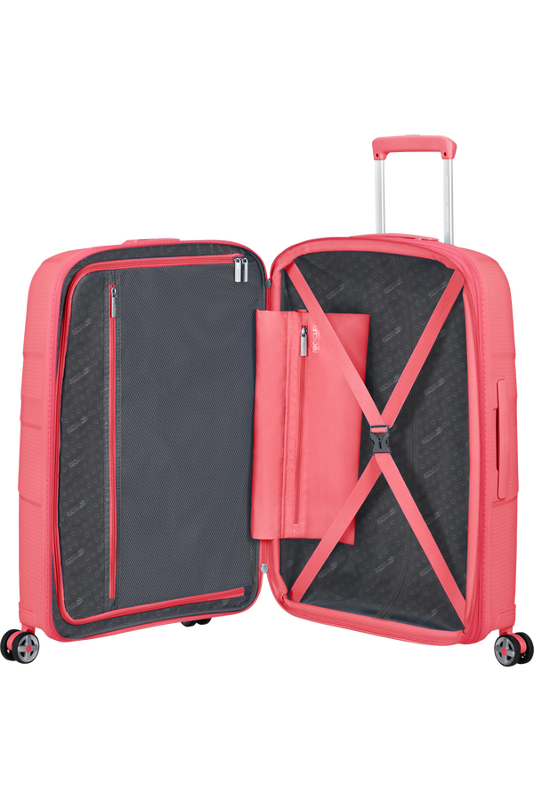 American Tourister Starvibe Spinner Expandable TSA 67cm Sun Kissed Coral