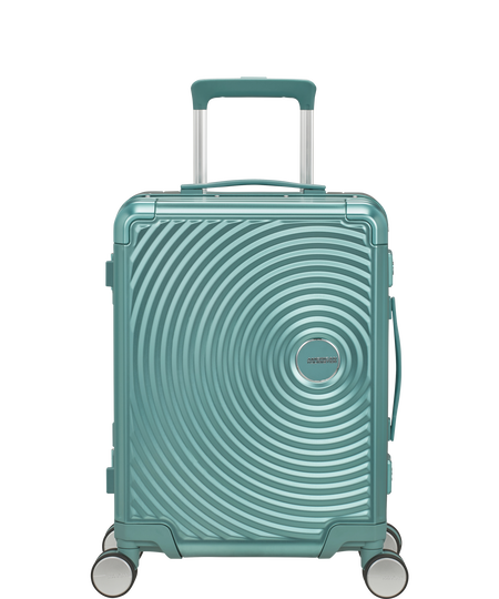 Soundbox Alu 55cm Handgep&auml;ck | American Tourister Soundbox Alu Spinner TSA 55cm  Dusty Turquoise
