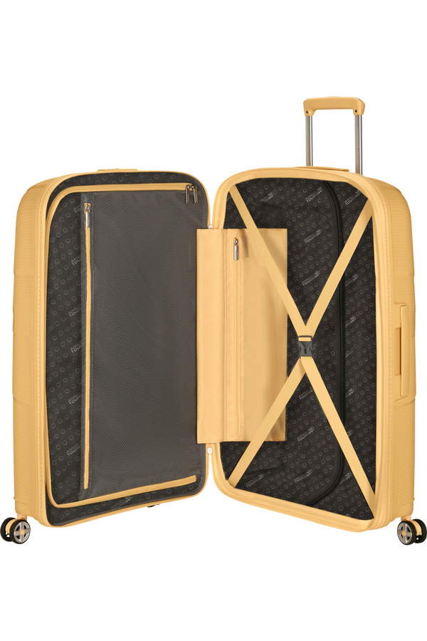 American Tourister StarVibe Spinner Expandable TSA 77cm  Metallic Banana