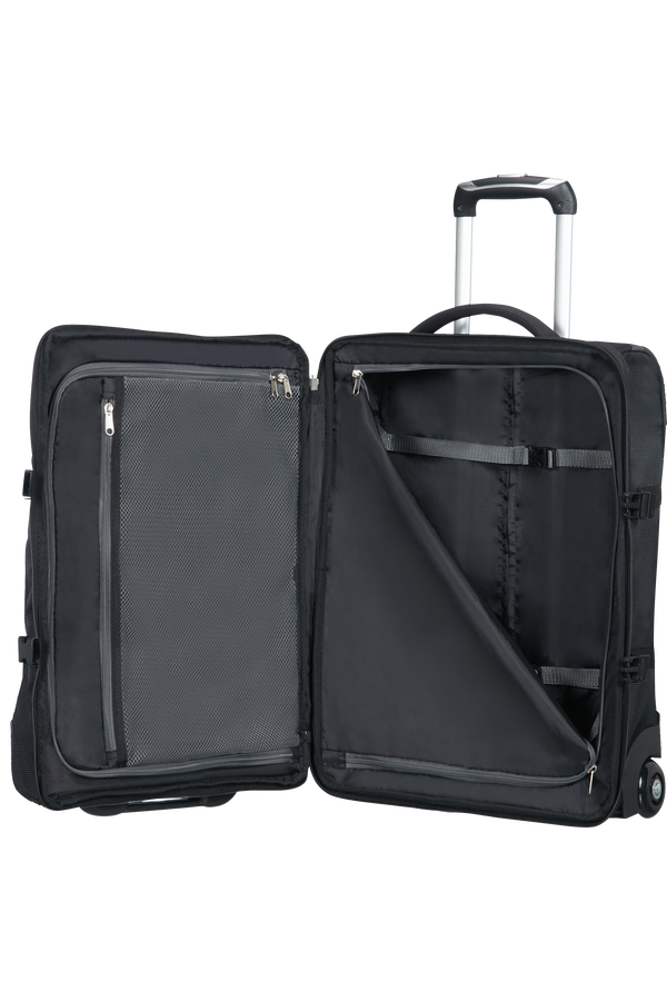 American Tourister Road Quest Duffle with Wheels 55X40X20cm Solid Black