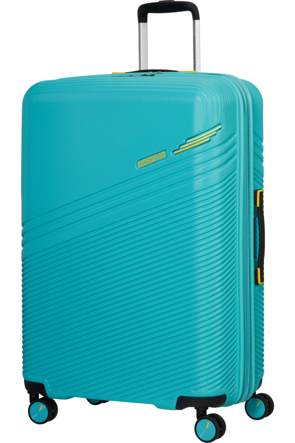 American Tourister Triple Trace Spinner TSA Expandable 76cm  Turquoise/Yellow