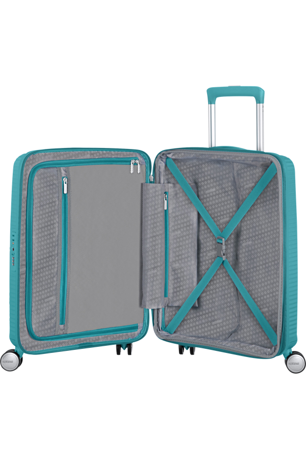 American Tourister Soundbox Spinner Expandable 55cm  Turquoise Tonic