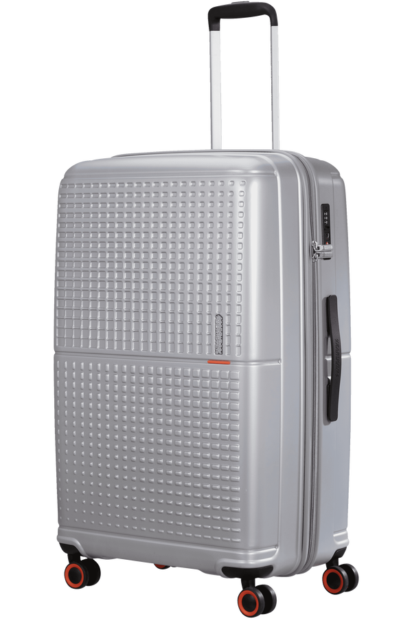 American Tourister Geopop Spinner 77/28 Tsa. 77cm  Argent Métallique