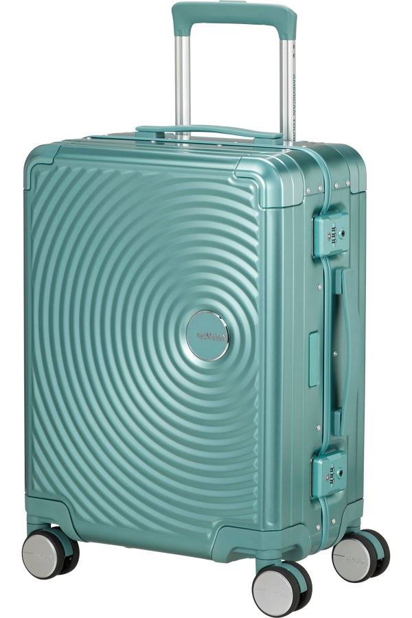 American Tourister Soundbox Alu Spinner TSA 55cm  Dusty Turquoise