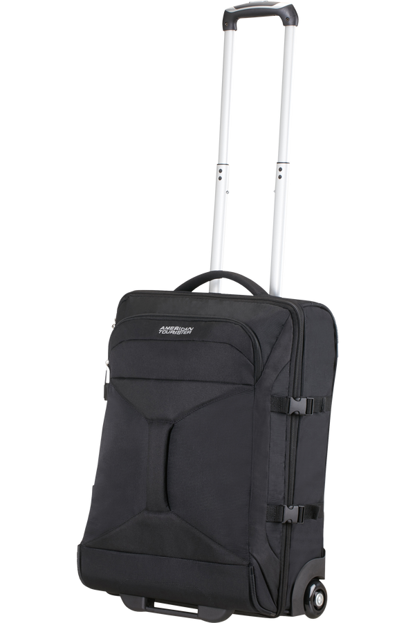 American Tourister Road Quest Duffle with Wheels 55X40X20cm Solid Black