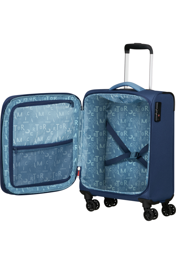 American Tourister Pulsonic Spinner Expandable 55cm  Combat Navy
