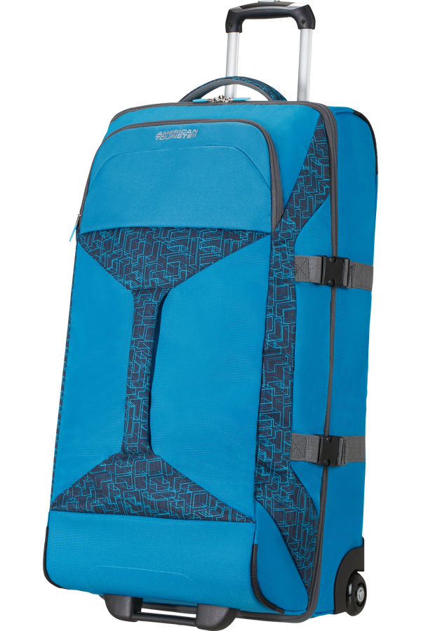 American Tourister Road Quest Duffle with Wheels L Bluestar Print