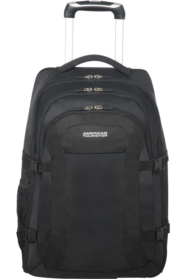 American Tourister Road Quest Laptop Backpack with Wheels 39.6cm/15.6inch  Solid Black