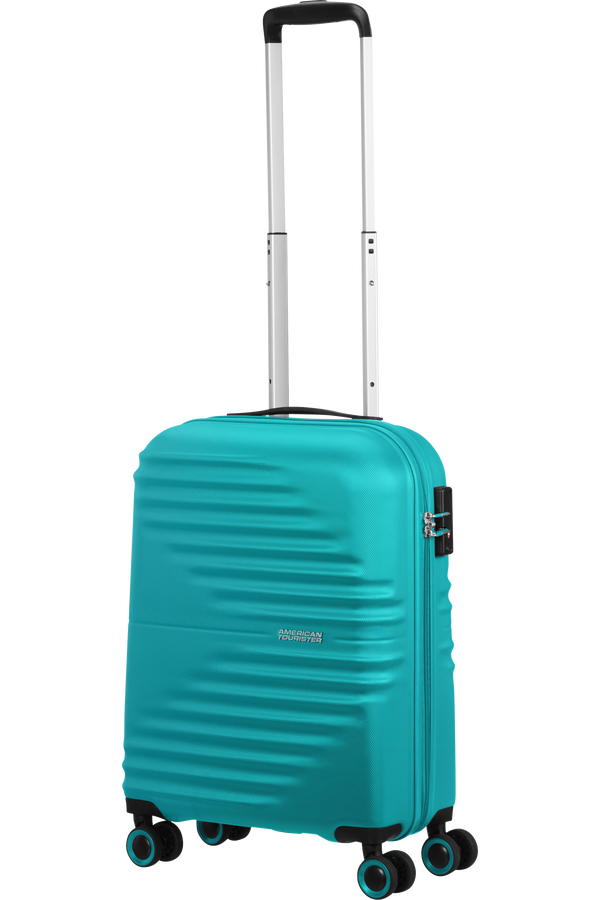 American Tourister Wavetwister Spinner TSA 55cm  Aqua Turquoise