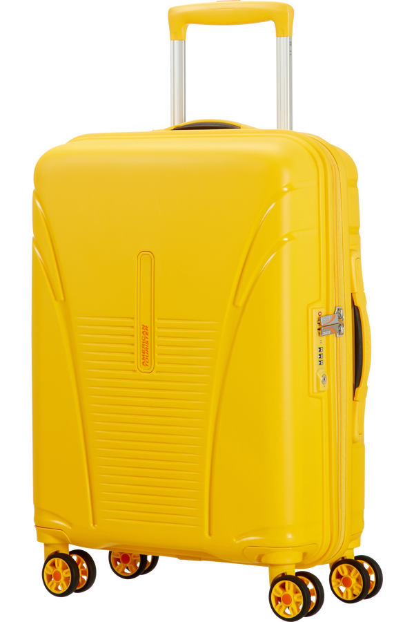 American Tourister Skytracer 4-wheel cabin baggage Spinner suitcase 40x55x20cm  Saffron Yellow