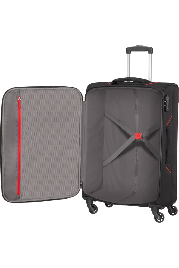 American Tourister Summer Session Spinner TSA M  Black/Red