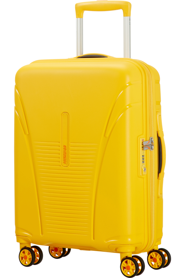 American Tourister Skytracer 4-wheel cabin baggage Spinner suitcase 40x55x20cm  Saffron Yellow