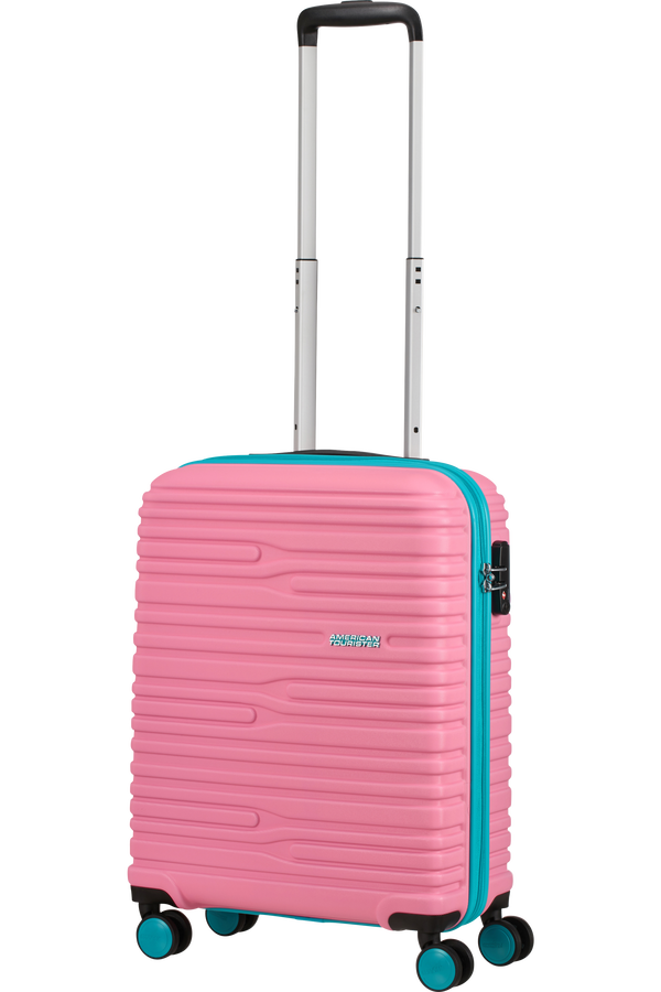 American Tourister Wavestream Spinner 55/20 Tsa  Pink/Turquoise