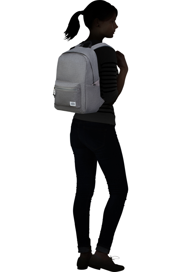 American Tourister Brightup Backpack Zip  Grey Melange