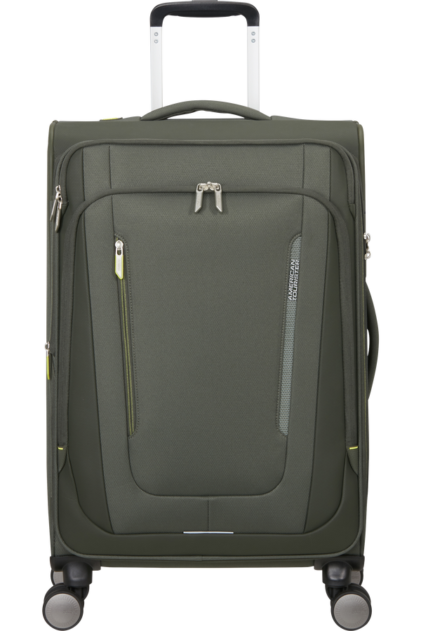 American Tourister Wanderlite Spinner EXP TSA M  Dark Khaki
